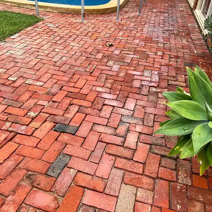 Brick Pavers after pressure cleaning